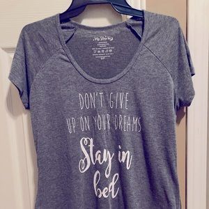 Comfy Gray T-Shirt with Caption